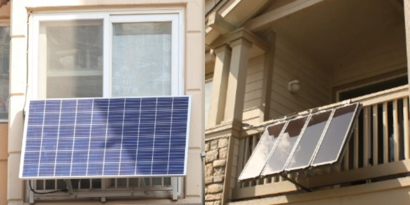 Solarpanel-Montagesystem für den Balkon zu Hause